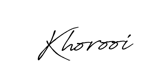 It looks lik you need a new signature style for name Khorooi. Design unique handwritten (Antro_Vectra_Bolder) signature with our free signature maker in just a few clicks. Khorooi signature style 7 images and pictures png