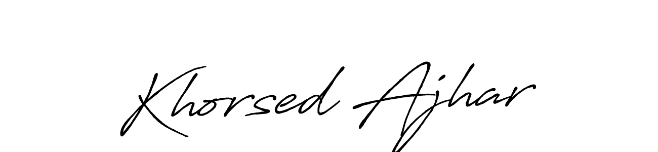 Khorsed Ajhar stylish signature style. Best Handwritten Sign (Antro_Vectra_Bolder) for my name. Handwritten Signature Collection Ideas for my name Khorsed Ajhar. Khorsed Ajhar signature style 7 images and pictures png