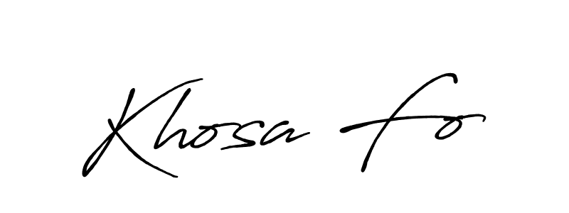 Create a beautiful signature design for name Khosa Fo. With this signature (Antro_Vectra_Bolder) fonts, you can make a handwritten signature for free. Khosa Fo signature style 7 images and pictures png