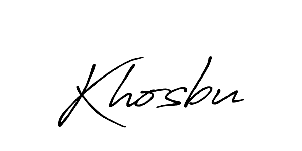 Design your own signature with our free online signature maker. With this signature software, you can create a handwritten (Antro_Vectra_Bolder) signature for name Khosbu. Khosbu signature style 7 images and pictures png