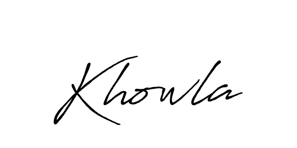Create a beautiful signature design for name Khowla. With this signature (Antro_Vectra_Bolder) fonts, you can make a handwritten signature for free. Khowla signature style 7 images and pictures png