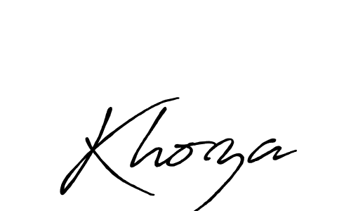 Create a beautiful signature design for name Khoza. With this signature (Antro_Vectra_Bolder) fonts, you can make a handwritten signature for free. Khoza signature style 7 images and pictures png