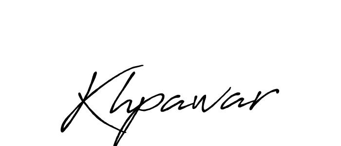 Use a signature maker to create a handwritten signature online. With this signature software, you can design (Antro_Vectra_Bolder) your own signature for name Khpawar. Khpawar signature style 7 images and pictures png