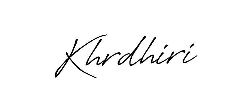 You should practise on your own different ways (Antro_Vectra_Bolder) to write your name (Khrdhiri) in signature. don't let someone else do it for you. Khrdhiri signature style 7 images and pictures png