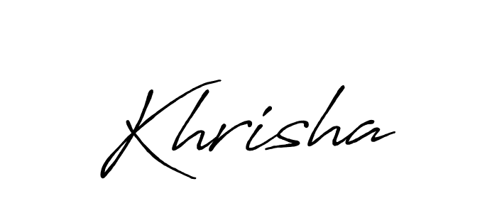 The best way (Antro_Vectra_Bolder) to make a short signature is to pick only two or three words in your name. The name Khrisha include a total of six letters. For converting this name. Khrisha signature style 7 images and pictures png