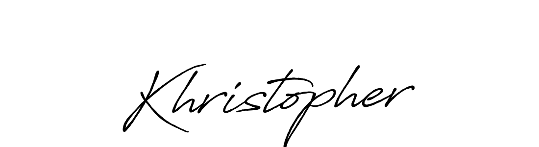 How to make Khristopher name signature. Use Antro_Vectra_Bolder style for creating short signs online. This is the latest handwritten sign. Khristopher signature style 7 images and pictures png