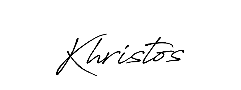 Make a beautiful signature design for name Khristos. With this signature (Antro_Vectra_Bolder) style, you can create a handwritten signature for free. Khristos signature style 7 images and pictures png
