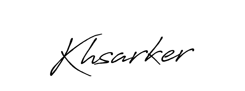 Create a beautiful signature design for name Khsarker. With this signature (Antro_Vectra_Bolder) fonts, you can make a handwritten signature for free. Khsarker signature style 7 images and pictures png