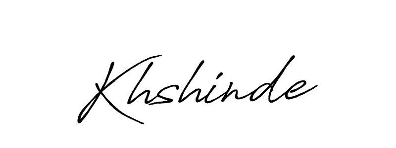 Use a signature maker to create a handwritten signature online. With this signature software, you can design (Antro_Vectra_Bolder) your own signature for name Khshinde. Khshinde signature style 7 images and pictures png