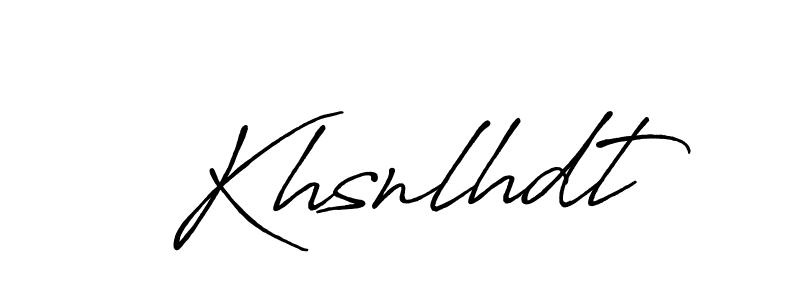 Create a beautiful signature design for name Khsnlhdt. With this signature (Antro_Vectra_Bolder) fonts, you can make a handwritten signature for free. Khsnlhdt signature style 7 images and pictures png