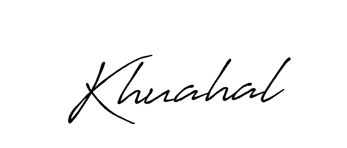 if you are searching for the best signature style for your name Khuahal. so please give up your signature search. here we have designed multiple signature styles  using Antro_Vectra_Bolder. Khuahal signature style 7 images and pictures png