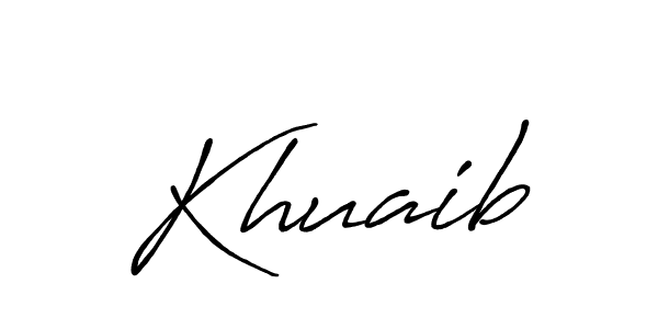 Design your own signature with our free online signature maker. With this signature software, you can create a handwritten (Antro_Vectra_Bolder) signature for name Khuaib. Khuaib signature style 7 images and pictures png