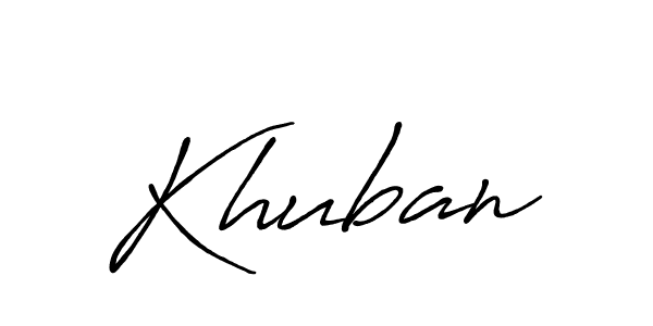 Also we have Khuban name is the best signature style. Create professional handwritten signature collection using Antro_Vectra_Bolder autograph style. Khuban signature style 7 images and pictures png