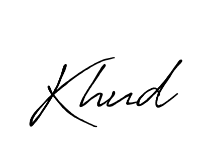 if you are searching for the best signature style for your name Khud. so please give up your signature search. here we have designed multiple signature styles  using Antro_Vectra_Bolder. Khud signature style 7 images and pictures png