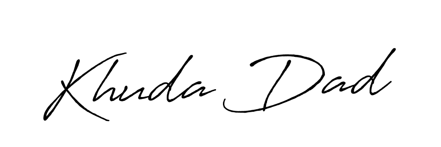 How to make Khuda Dad name signature. Use Antro_Vectra_Bolder style for creating short signs online. This is the latest handwritten sign. Khuda Dad signature style 7 images and pictures png