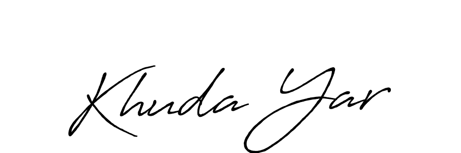 You should practise on your own different ways (Antro_Vectra_Bolder) to write your name (Khuda Yar) in signature. don't let someone else do it for you. Khuda Yar signature style 7 images and pictures png