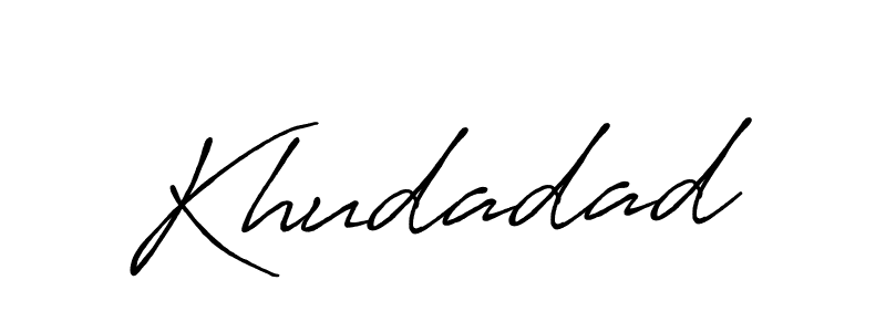 How to make Khudadad name signature. Use Antro_Vectra_Bolder style for creating short signs online. This is the latest handwritten sign. Khudadad signature style 7 images and pictures png