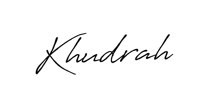 Make a beautiful signature design for name Khudrah. Use this online signature maker to create a handwritten signature for free. Khudrah signature style 7 images and pictures png