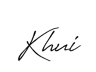 Also we have Khui name is the best signature style. Create professional handwritten signature collection using Antro_Vectra_Bolder autograph style. Khui signature style 7 images and pictures png