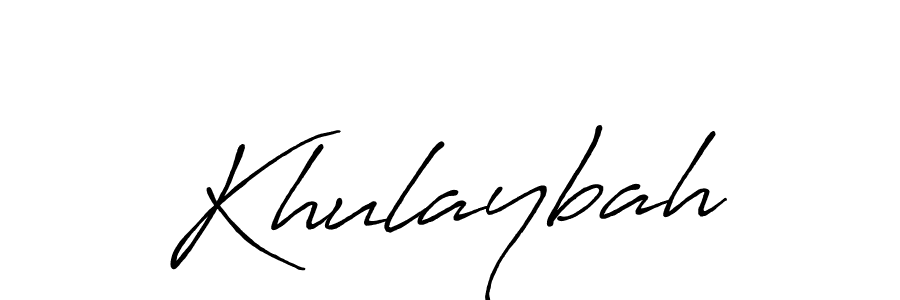 Design your own signature with our free online signature maker. With this signature software, you can create a handwritten (Antro_Vectra_Bolder) signature for name Khulaybah. Khulaybah signature style 7 images and pictures png