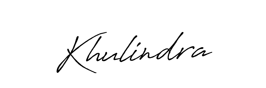 How to make Khulindra signature? Antro_Vectra_Bolder is a professional autograph style. Create handwritten signature for Khulindra name. Khulindra signature style 7 images and pictures png