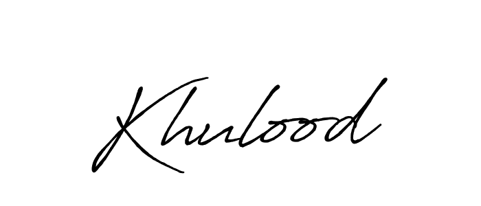 How to make Khulood name signature. Use Antro_Vectra_Bolder style for creating short signs online. This is the latest handwritten sign. Khulood signature style 7 images and pictures png