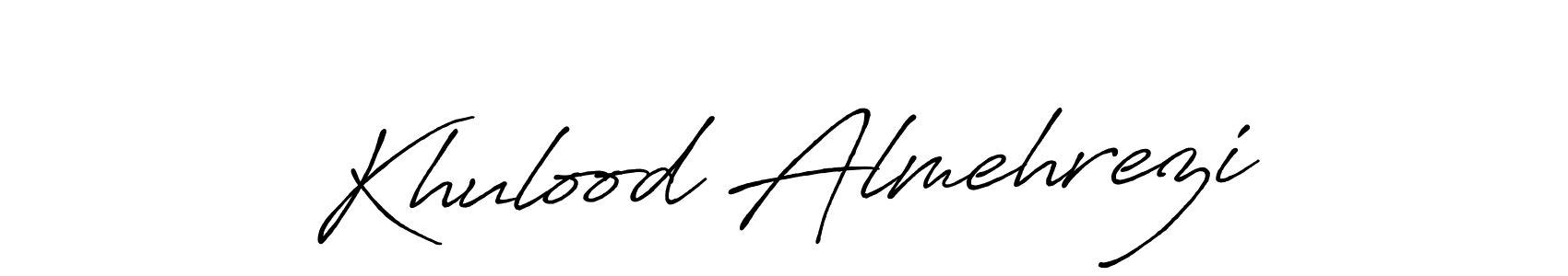 Design your own signature with our free online signature maker. With this signature software, you can create a handwritten (Antro_Vectra_Bolder) signature for name Khulood Almehrezi. Khulood Almehrezi signature style 7 images and pictures png