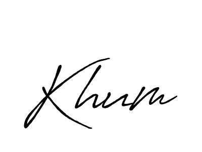 Create a beautiful signature design for name Khum. With this signature (Antro_Vectra_Bolder) fonts, you can make a handwritten signature for free. Khum signature style 7 images and pictures png