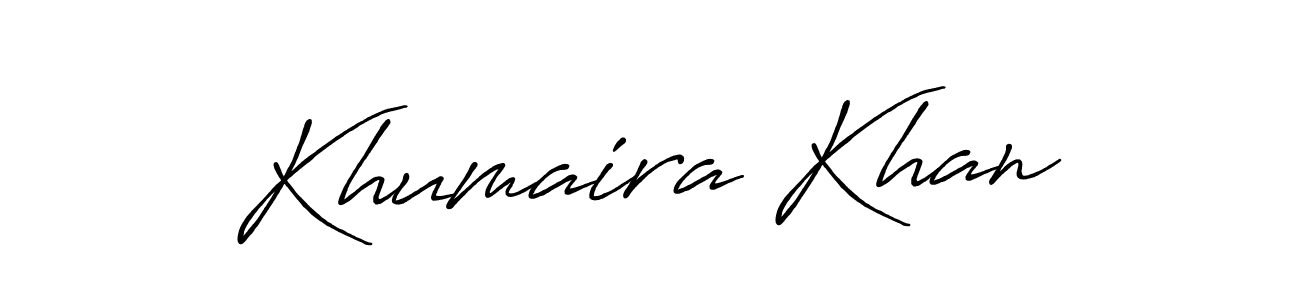 Design your own signature with our free online signature maker. With this signature software, you can create a handwritten (Antro_Vectra_Bolder) signature for name Khumaira Khan. Khumaira Khan signature style 7 images and pictures png