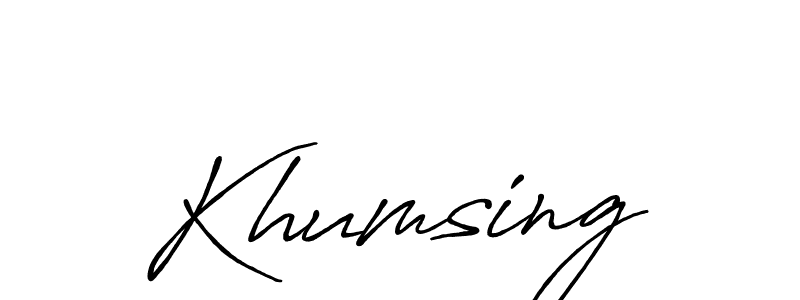 Make a beautiful signature design for name Khumsing. With this signature (Antro_Vectra_Bolder) style, you can create a handwritten signature for free. Khumsing signature style 7 images and pictures png