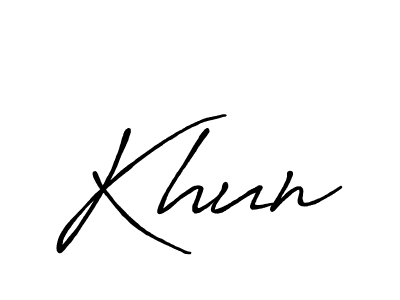 Similarly Antro_Vectra_Bolder is the best handwritten signature design. Signature creator online .You can use it as an online autograph creator for name Khun. Khun signature style 7 images and pictures png