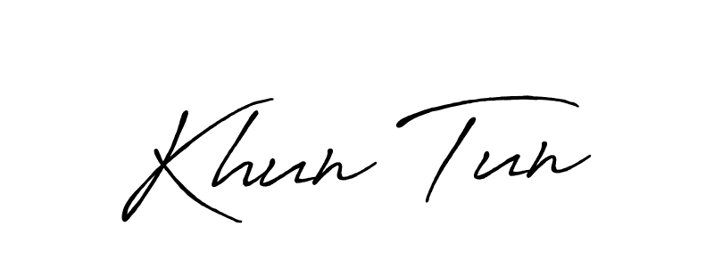 Also You can easily find your signature by using the search form. We will create Khun Tun name handwritten signature images for you free of cost using Antro_Vectra_Bolder sign style. Khun Tun signature style 7 images and pictures png