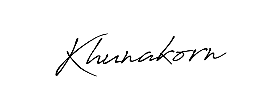 How to make Khunakorn name signature. Use Antro_Vectra_Bolder style for creating short signs online. This is the latest handwritten sign. Khunakorn signature style 7 images and pictures png