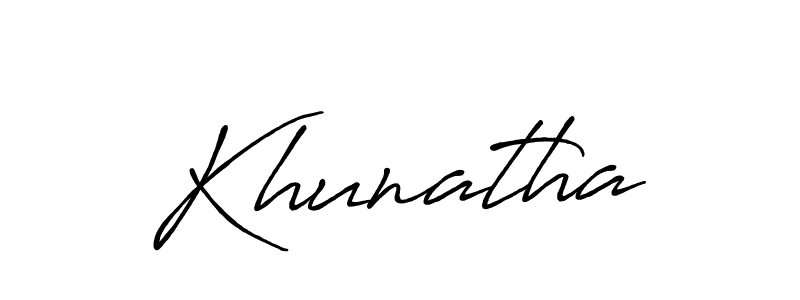 Create a beautiful signature design for name Khunatha. With this signature (Antro_Vectra_Bolder) fonts, you can make a handwritten signature for free. Khunatha signature style 7 images and pictures png