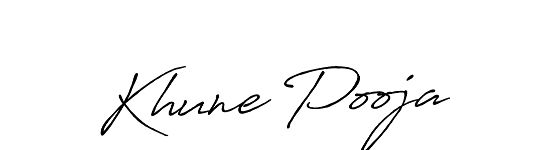 The best way (Antro_Vectra_Bolder) to make a short signature is to pick only two or three words in your name. The name Khune Pooja include a total of six letters. For converting this name. Khune Pooja signature style 7 images and pictures png