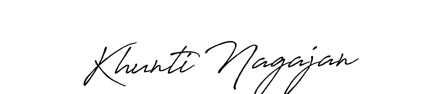 This is the best signature style for the Khunti Nagajan name. Also you like these signature font (Antro_Vectra_Bolder). Mix name signature. Khunti Nagajan signature style 7 images and pictures png