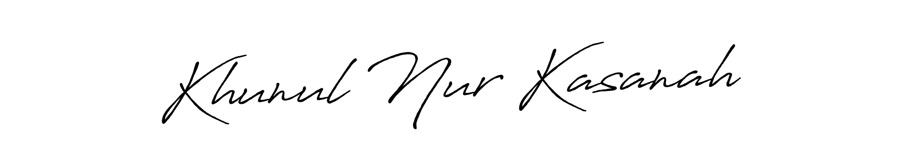 Khunul Nur Kasanah stylish signature style. Best Handwritten Sign (Antro_Vectra_Bolder) for my name. Handwritten Signature Collection Ideas for my name Khunul Nur Kasanah. Khunul Nur Kasanah signature style 7 images and pictures png