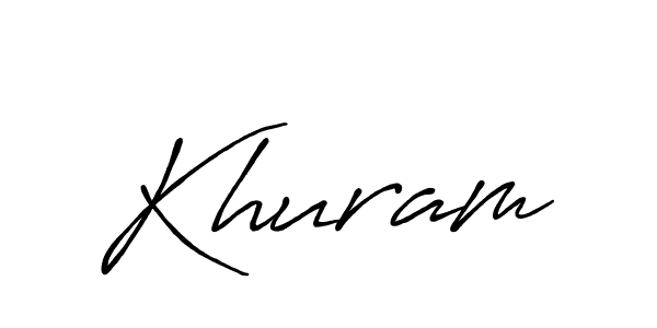 Make a beautiful signature design for name Khuram. With this signature (Antro_Vectra_Bolder) style, you can create a handwritten signature for free. Khuram signature style 7 images and pictures png