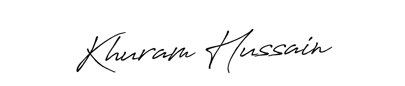 The best way (Antro_Vectra_Bolder) to make a short signature is to pick only two or three words in your name. The name Khuram Hussain include a total of six letters. For converting this name. Khuram Hussain signature style 7 images and pictures png