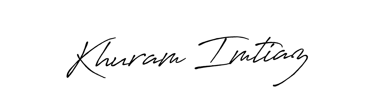 This is the best signature style for the Khuram Imtiaz name. Also you like these signature font (Antro_Vectra_Bolder). Mix name signature. Khuram Imtiaz signature style 7 images and pictures png