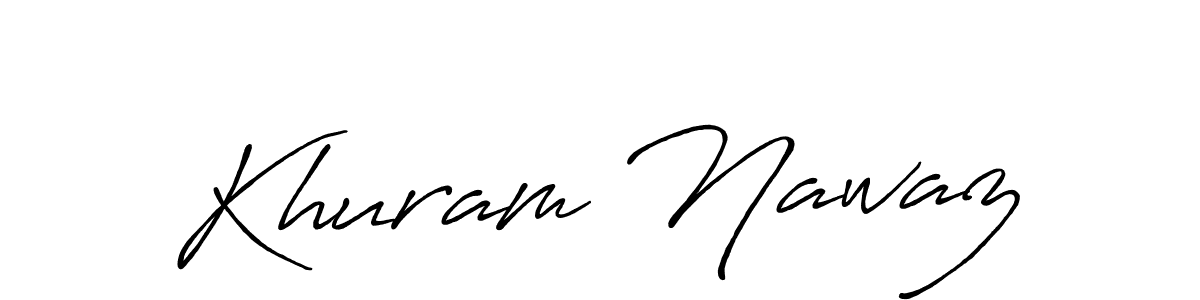 How to make Khuram Nawaz signature? Antro_Vectra_Bolder is a professional autograph style. Create handwritten signature for Khuram Nawaz name. Khuram Nawaz signature style 7 images and pictures png