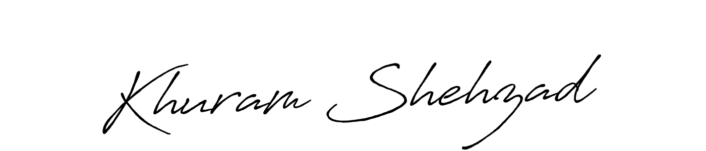 Make a beautiful signature design for name Khuram Shehzad. With this signature (Antro_Vectra_Bolder) style, you can create a handwritten signature for free. Khuram Shehzad signature style 7 images and pictures png