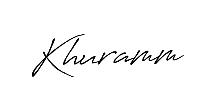 Similarly Antro_Vectra_Bolder is the best handwritten signature design. Signature creator online .You can use it as an online autograph creator for name Khuramm. Khuramm signature style 7 images and pictures png
