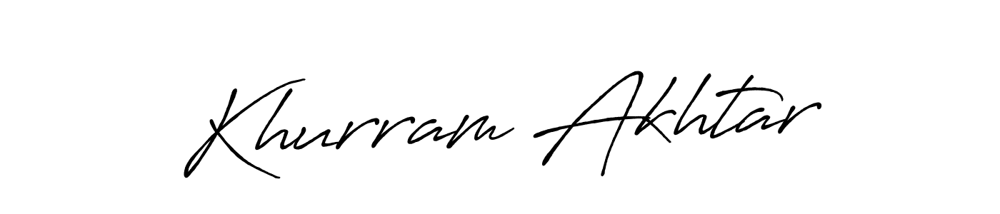 How to make Khurram Akhtar signature? Antro_Vectra_Bolder is a professional autograph style. Create handwritten signature for Khurram Akhtar name. Khurram Akhtar signature style 7 images and pictures png