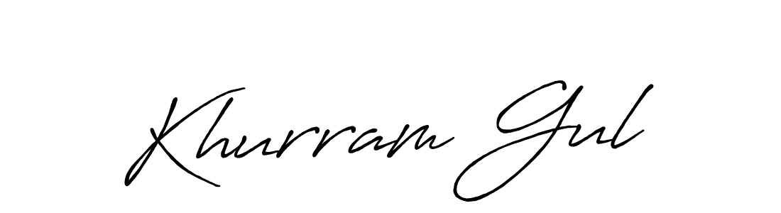 Khurram Gul stylish signature style. Best Handwritten Sign (Antro_Vectra_Bolder) for my name. Handwritten Signature Collection Ideas for my name Khurram Gul. Khurram Gul signature style 7 images and pictures png