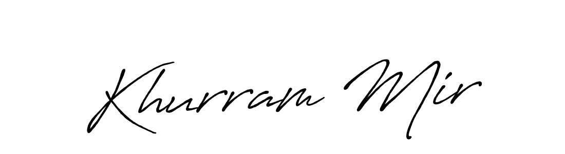 if you are searching for the best signature style for your name Khurram Mir. so please give up your signature search. here we have designed multiple signature styles  using Antro_Vectra_Bolder. Khurram Mir signature style 7 images and pictures png