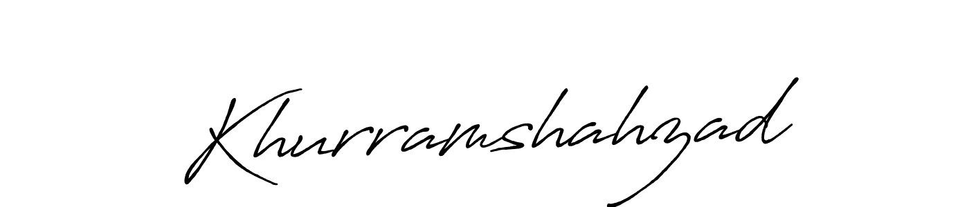 The best way (Antro_Vectra_Bolder) to make a short signature is to pick only two or three words in your name. The name Khurramshahzad include a total of six letters. For converting this name. Khurramshahzad signature style 7 images and pictures png