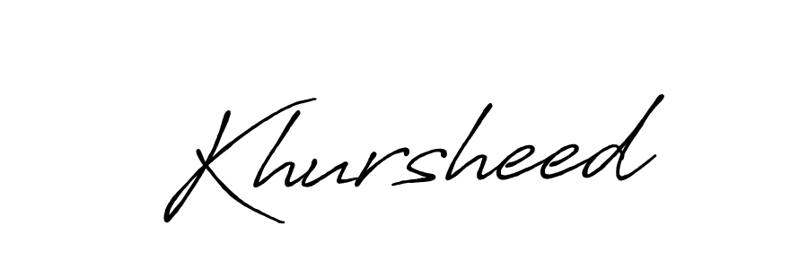 Use a signature maker to create a handwritten signature online. With this signature software, you can design (Antro_Vectra_Bolder) your own signature for name Khursheed. Khursheed signature style 7 images and pictures png