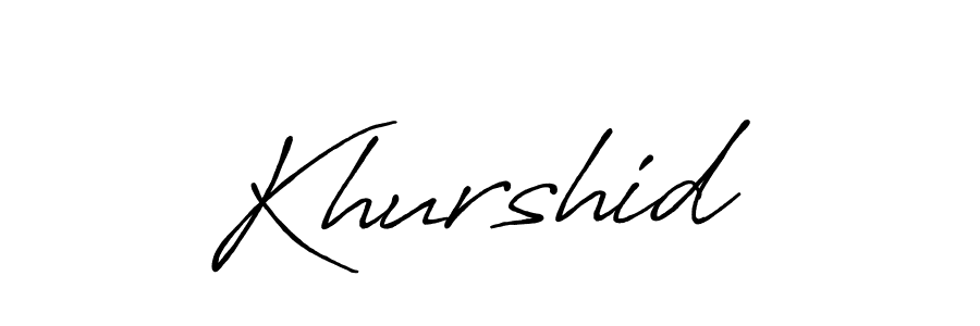 Make a short Khurshid  signature style. Manage your documents anywhere anytime using Antro_Vectra_Bolder. Create and add eSignatures, submit forms, share and send files easily. Khurshid  signature style 7 images and pictures png