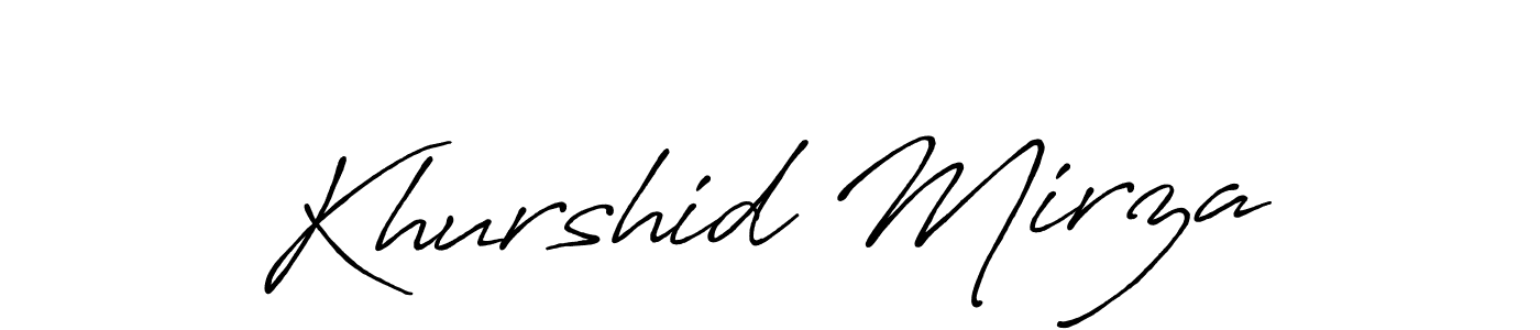 You should practise on your own different ways (Antro_Vectra_Bolder) to write your name (Khurshid Mirza) in signature. don't let someone else do it for you. Khurshid Mirza signature style 7 images and pictures png